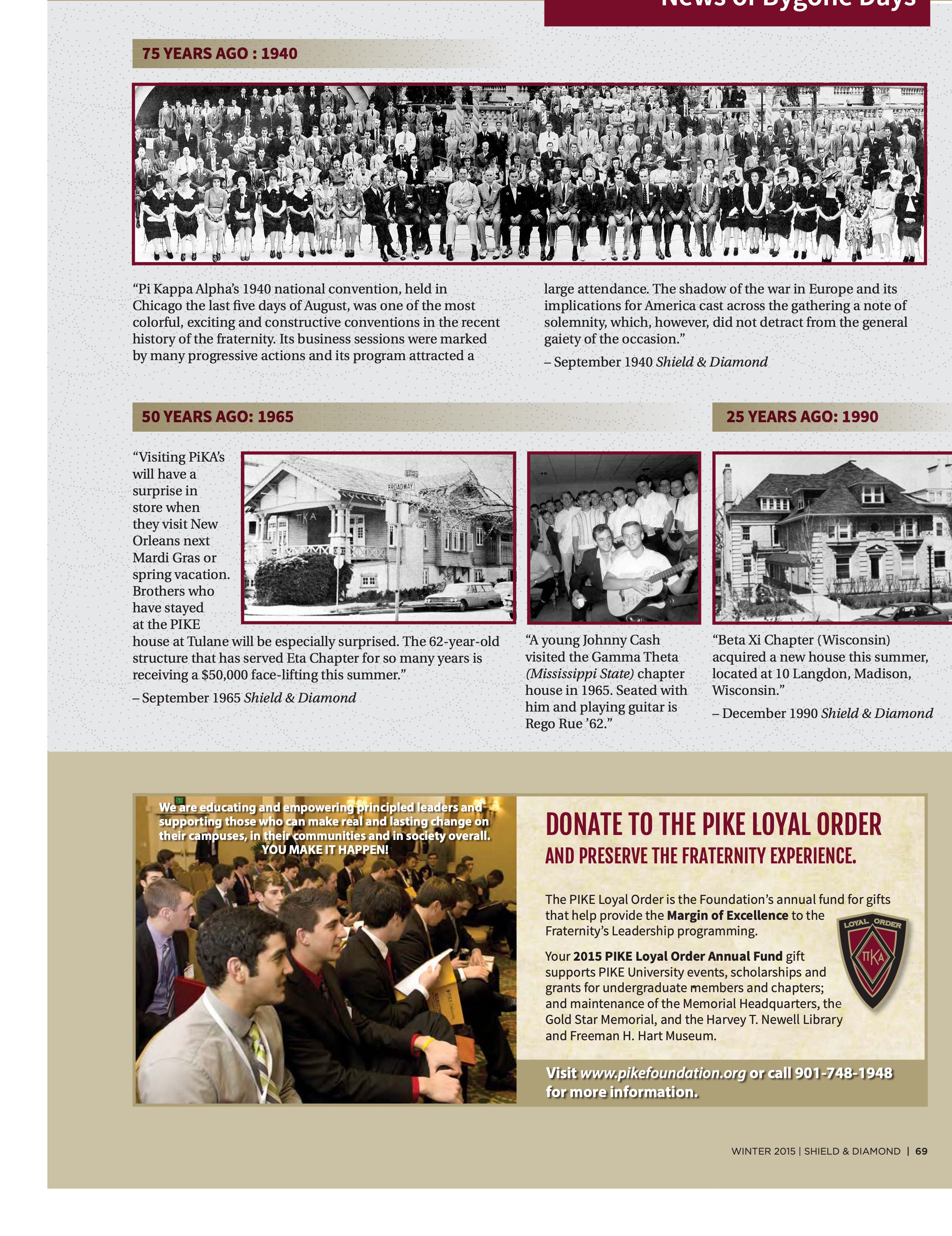 News of Bygone Days, Winter 2015